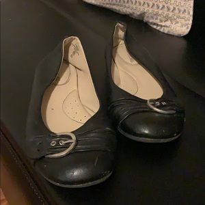 Black Buckled flats